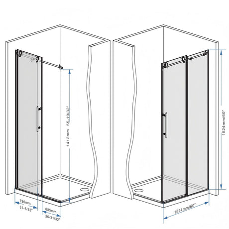 Frameless Shower Door With Handle