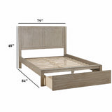 Bed With 2 Panel Headboard