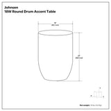 Johnsen - Cross Hatch Pattern Accent Table - Antique Gold