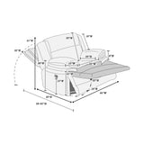 Contemporary Manual Motion Glider Recliner Chair With Padded Armrests And Smooth Rocking Function