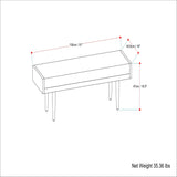 Anya - Ottoman Bench - Black