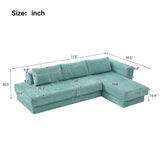 L-Shaped Modular Sofa With Double Layer Cushion