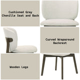 Mallin - Side Chair (Set of 2) - Gray / Walnut