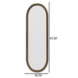 Oval Retro Mirror, Wall Hanging Mirror For Living Room