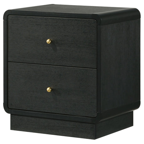 Burton - 2 Drawer Nightstand - Black