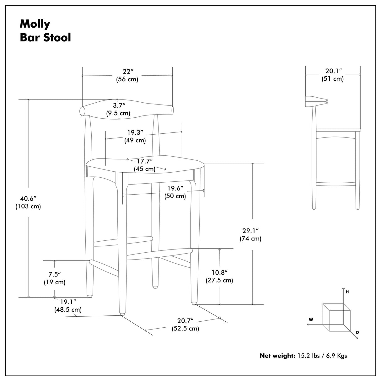 Molly - Bar Stool