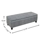 Indoor Storage Ottoman Bench With Hidden Storage - Pattern