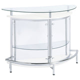 Strick - Freestanding Glass Top Home Bar Wine Cabinet - White