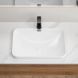 Undermount Bathroom Sink, Vessel Basin For Vanity Countertop - Milk White
