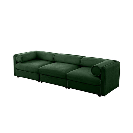 Stylish Sofa With Storage Seat And Cylindrical Backrest