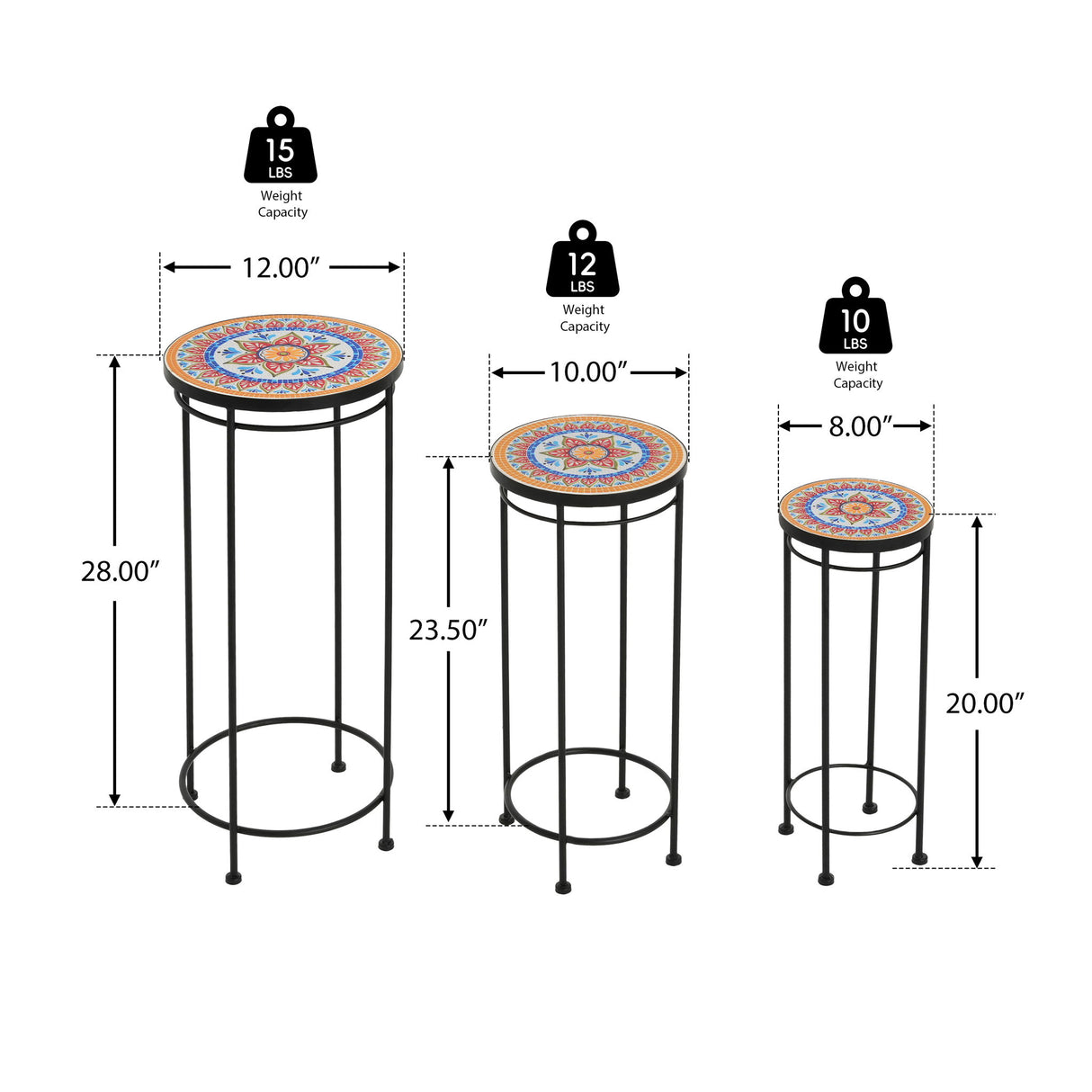 Wesley - Plant Stand - Black / Red