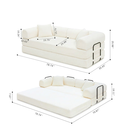 Convertible Foldable Floor Sofa Bed For Living Room