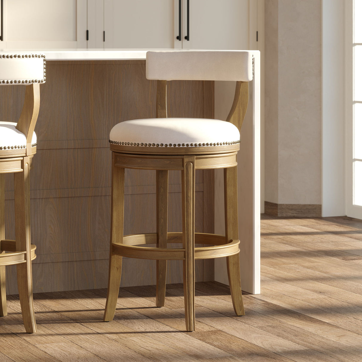 Stool & Upholstered Seat And Back