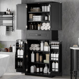 Bathroom Storage Cabinet With Multifunctional Storage Space, Drawer With Slide Rails, Adjustable Shelf