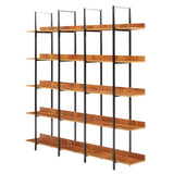 Vintage Industrial 5 Tier Open Bookcase