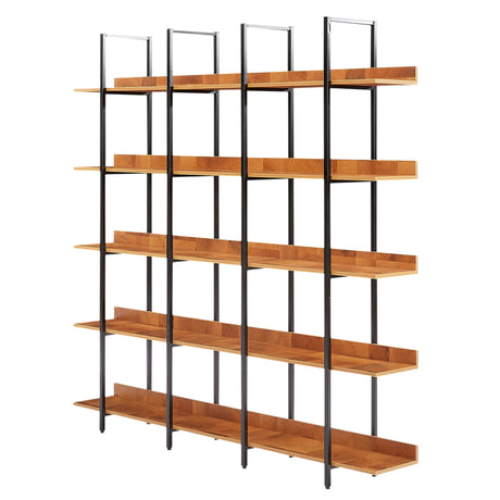 Vintage Industrial 5 Tier Open Bookcase