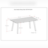 Kona - Outdoor Dining Table - Light Teak