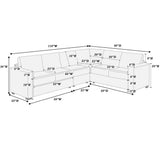L-Shaped Sectional Set For Living Room