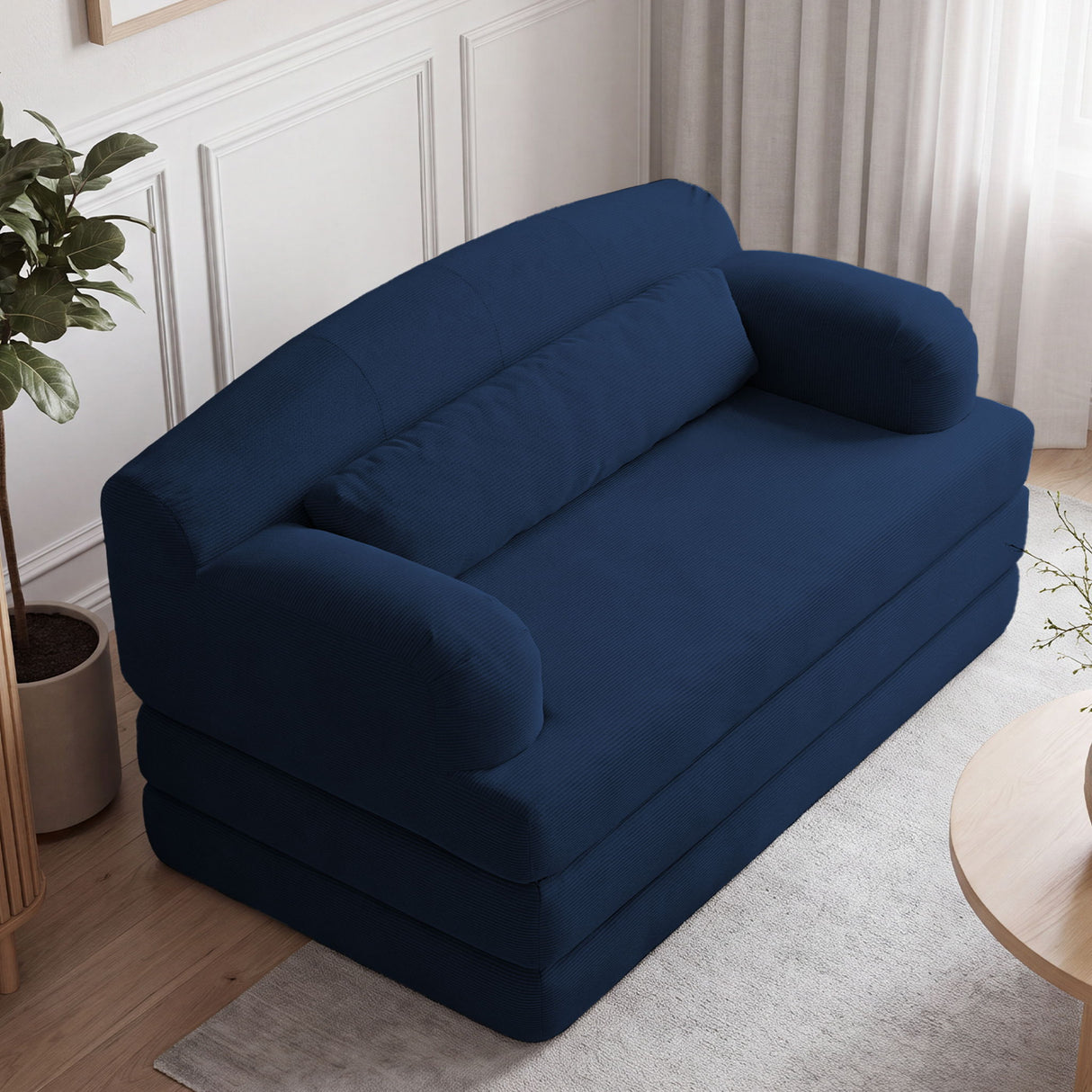 2 Seater Sofa Bed, Compact Foldable Floor Couch