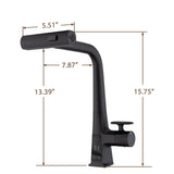 Waterfall Kitchen Faucet With Temperature Display And Pull Down Sprayer