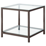 Natasha - 2 Piece Coffee Table Set - Nickel
