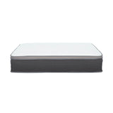 12'' Hybrid Mattress In A Box, Plush Gel Memory Foam Mattress Top With Pocket Coil Base - Gray / White - Queen