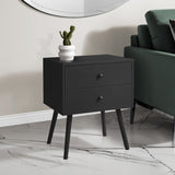Accent Table & Storage Drawers - Black