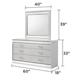 Glam - Mirror With LED Lighting (Includes Mirror Only) - White
