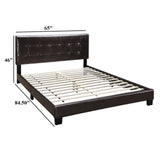 Contemporary Style Bed, Rectangle Headboard