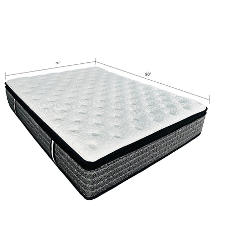 14" Premium Pocket Coil Hybrid Mattress With Gel Memory Foam, Super Plush - Gray / White - King