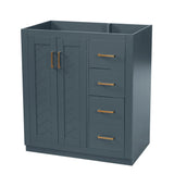 Retro Style Bathroom Vanity With 3 Drawers & Soft-Closing Doors