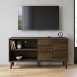 Amidon - TV Stand, With 2 Storage Shelves And 1 Cabinet