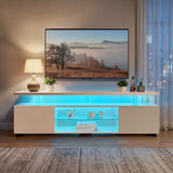 TV Stant With LED And Large Side Cabinet