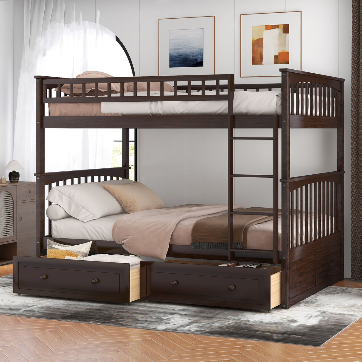 Bunk Bed With Drawers, Convertible Design