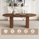 Modern Farmhouse Oval Dining Table With Slim Base
