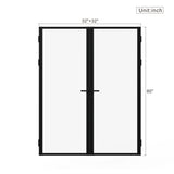 Door Slab Frame Door For Closet Pantry - Black
