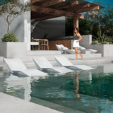 S-Shaped Pool Lounger, Essential For Outdoor Relaxation - White
