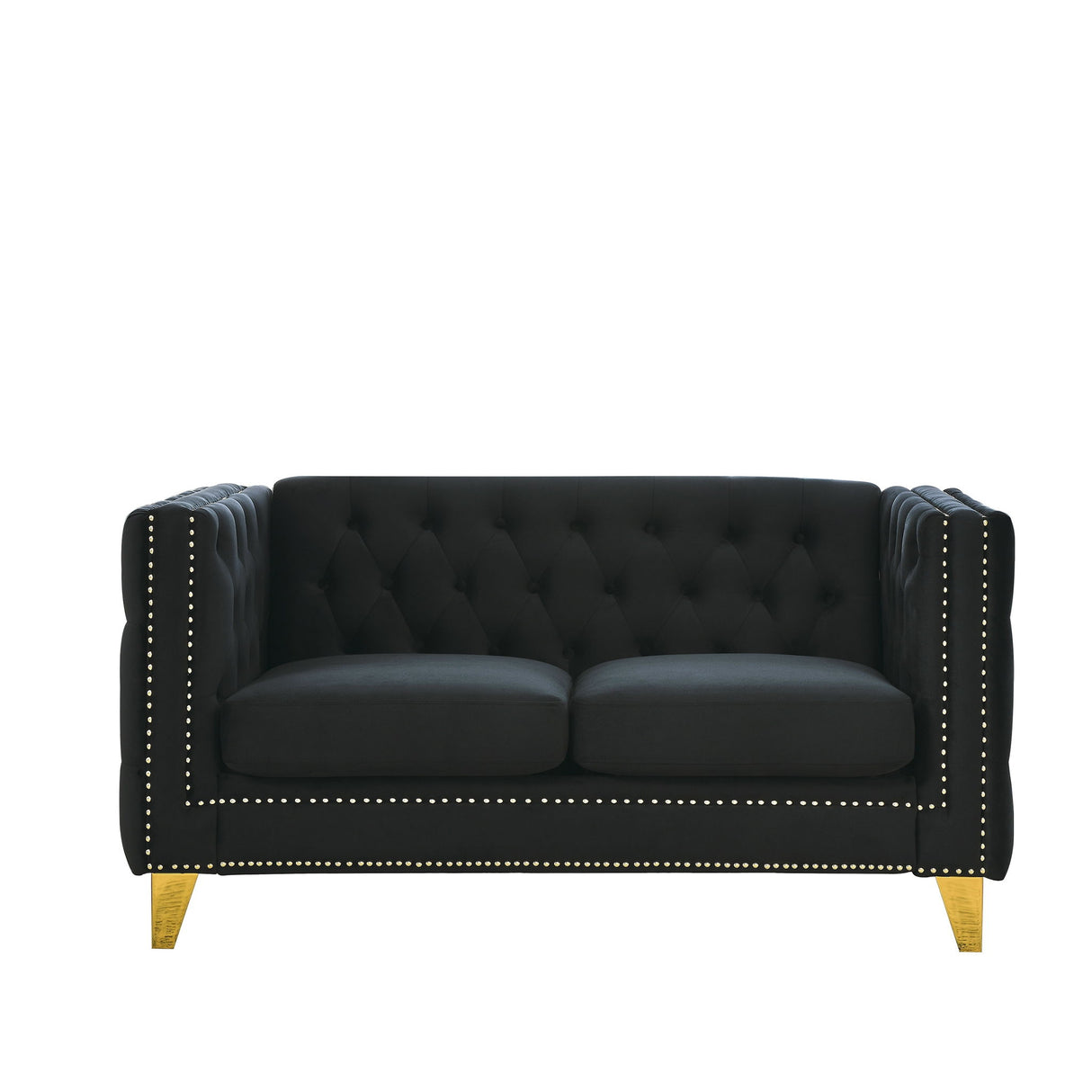 Modern Sofa With Button Tufting, Upholstered Couch For Living Room