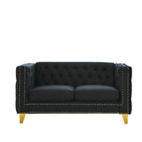 Modern Sofa With Button Tufting, Upholstered Couch For Living Room