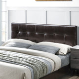 Contemporary Style Bed, Rectangle Headboard