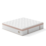 14", Firm Hybrid Mattress, Gel Memory Foam & Pocket Springs, Pressure Relief, Motion Isolation, Ergonomic Bed - White - King