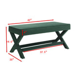 Comfort Double Bench Upholstered With X Crossed Legs