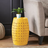 Outdoor Side Table With Barrel Shape