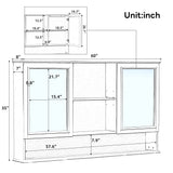 Wall Mounted Bathroom Medicine Cabinet With Double Mirrored Doors