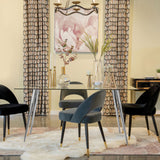 Vendas - Rectangular Glass Top Dining Table - Chrome