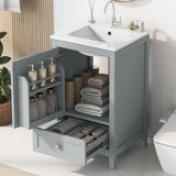 Bathroom Vanity With Sink, Soft Closing Cabinet Door, Storage Rack And Drawer