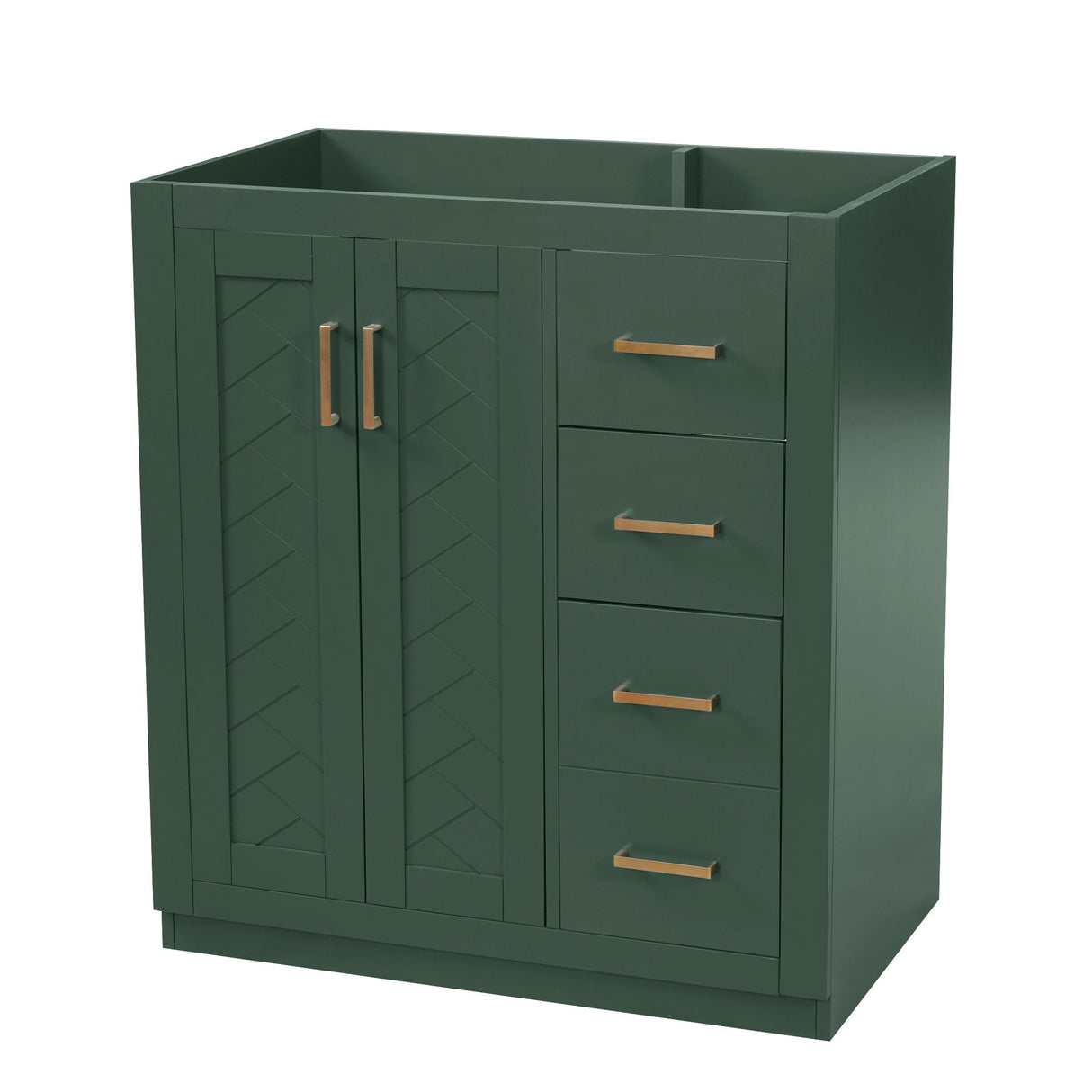 Retro Style Bathroom Vanity With 3 Drawers & Soft-Closing Doors