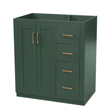 Retro Style Bathroom Vanity With 3 Drawers & Soft-Closing Doors