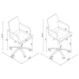 Clear Office Chair With Caster Wheels Futuristic Design, Adjustable Height - Clear