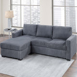 2 Piece Sectional Sofa With Right Arm Chaise And Left Arm Sofa - Dark Gray